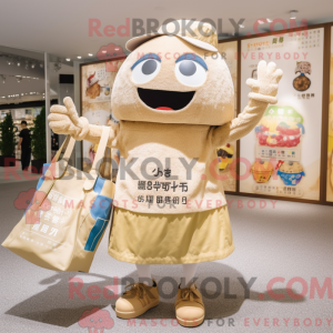 Beige Fried Rice maskot...
