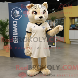 Creme Puma maskot kostume...