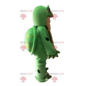 Mascote gigante tartaruga verde e bege - Redbrokoly.com