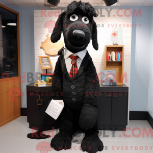 Black Dog mascot costume...