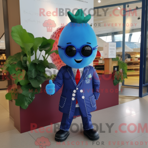 Blue Strawberry mascot...