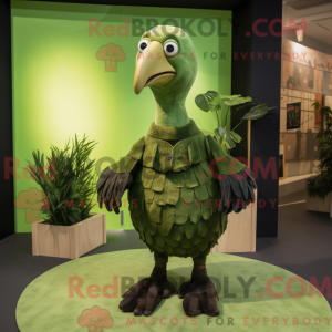 Oliven Dodo Bird maskot...