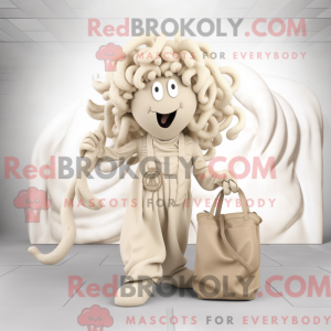 Mascotte de Méduse beige...