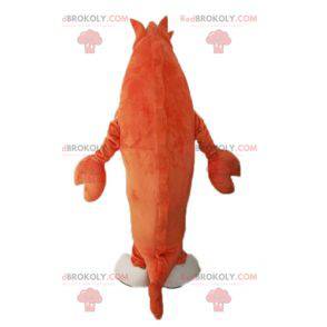 Mascote de camarão de lagosta. Mascote gigante do lagostim -
