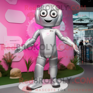 Costume de mascotte rose...