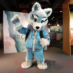 Sky Blue Fox mascotte...