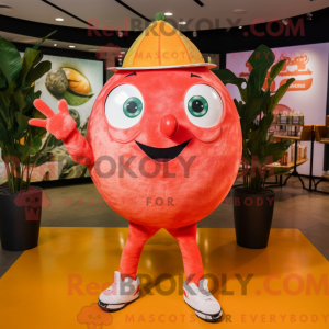 Rød grapefrukt maskot...