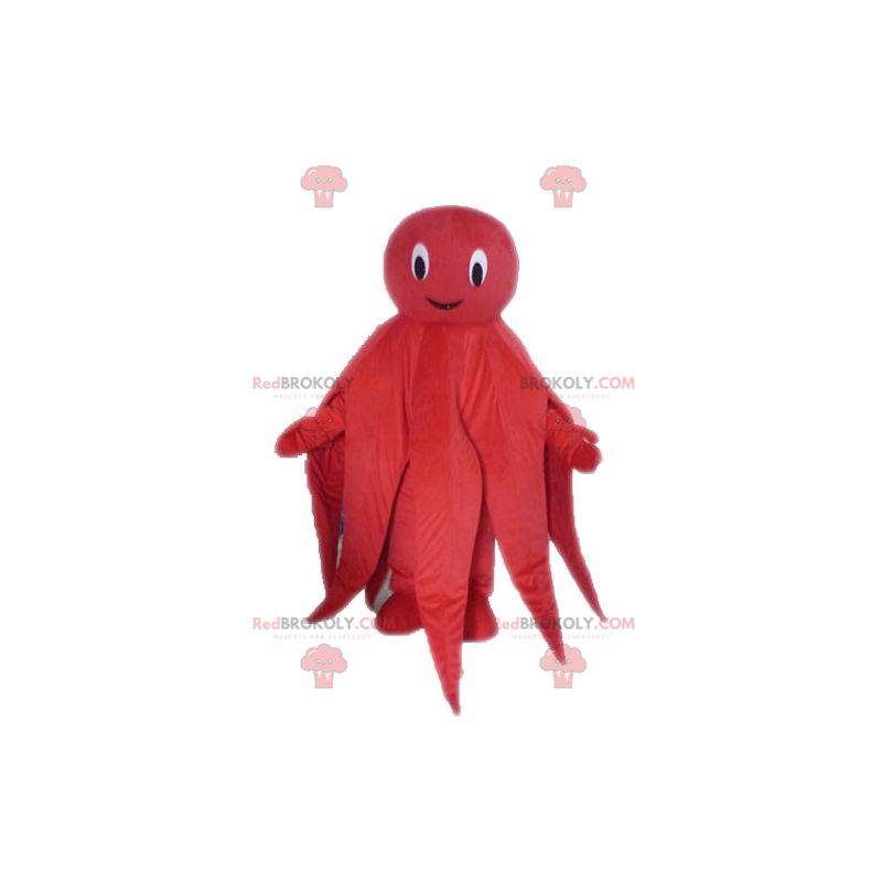 Kæmpe rød blæksprutte blæksprutte maskot - Redbrokoly.com