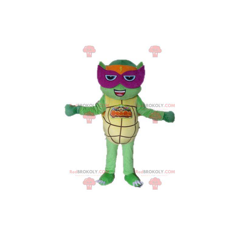 Ninja skildpadde grøn skildpadde maskot - Redbrokoly.com