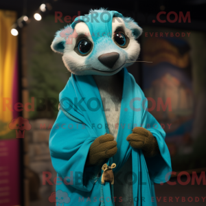Turquoise Meerkat mascot...
