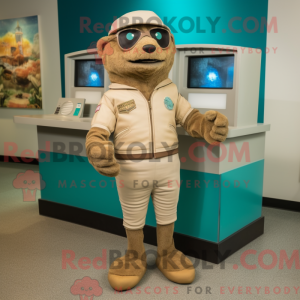 Tan Television mascot...