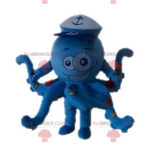 Blauwe octopus octopus mascotte met stippen - Redbrokoly.com