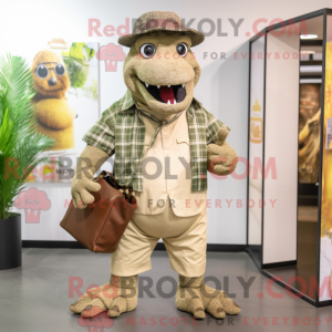 Tan Crocodile mascot...