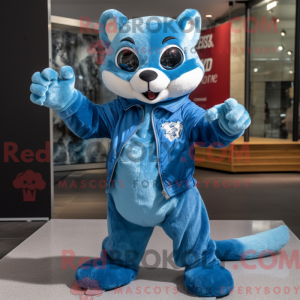 Blue Flying Squirrel mascot...