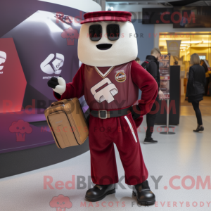 Maroon Pop Corn mascot...