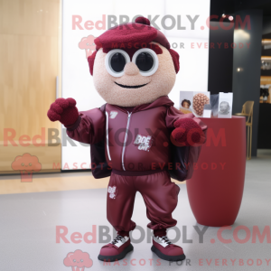 Maroon Pop Corn mascot...