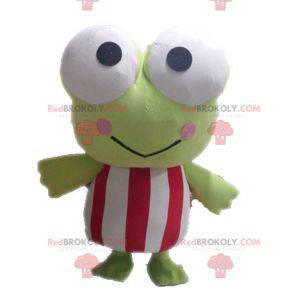 Mascote sapo verde gigante e engraçado - Redbrokoly.com