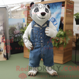 White Badger mascot costume...