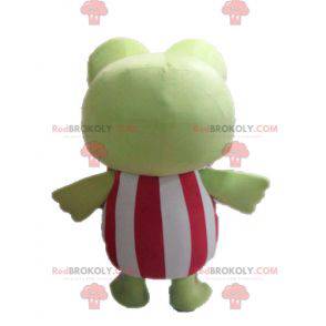 Mascote sapo verde gigante e engraçado - Redbrokoly.com