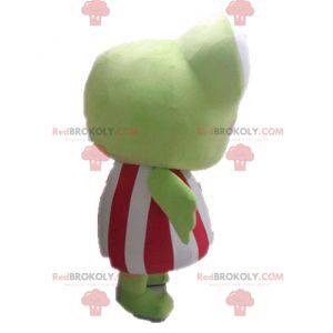 Reusachtige en grappige groene kikker mascotte - Redbrokoly.com