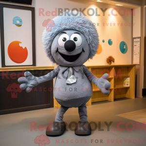 Grå kjøttboller maskot...