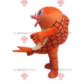 Orange and white fish mascot. Dolphin mascot - Redbrokoly.com