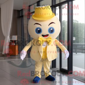 Cream Lemon mascot costume...