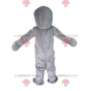 Mascota del delfín gris y blanco. Mascota de pez gigante -