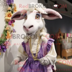 Lavender geit maskot drakt...