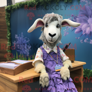 Lavendel ged maskot kostume...