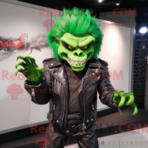 Grøn vampyr maskot kostume...