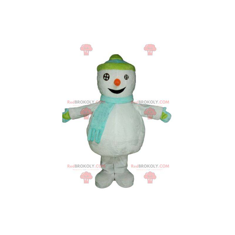 Mascote gigante do boneco de neve. Mascote de inverno -