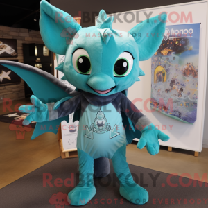Turkis flagermus maskot...