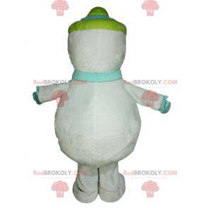 Mascote gigante do boneco de neve. Mascote de inverno -