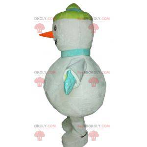 Mascote gigante do boneco de neve. Mascote de inverno -