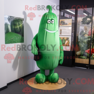 Grøn Zucchini maskot...