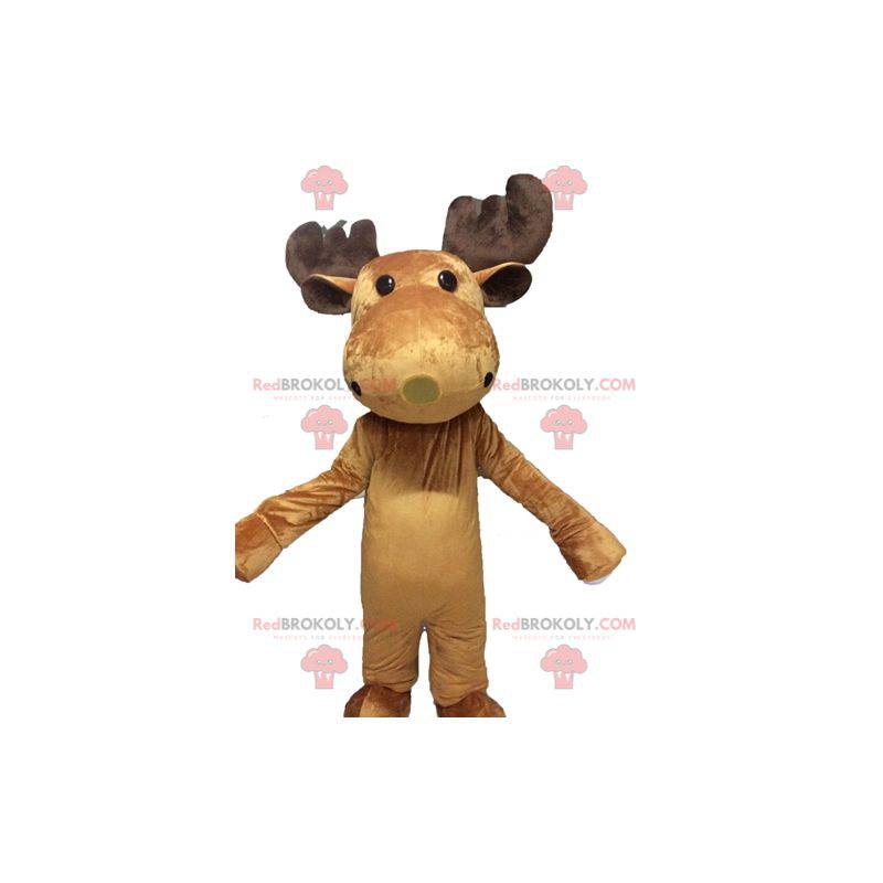 Mascotte d'élan de caribou. Mascotte de renne géante -