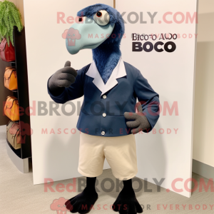 Navy Dodo Bird maskot...