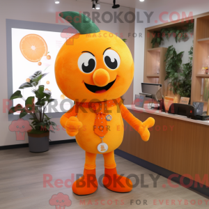 Oransje aprikos maskot...