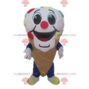 Casquinha de sorvete gigante de mascote. Mascote de sorvete -