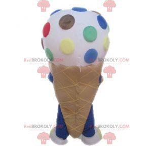 Cono gelato gigante della mascotte. Mascotte gelato -