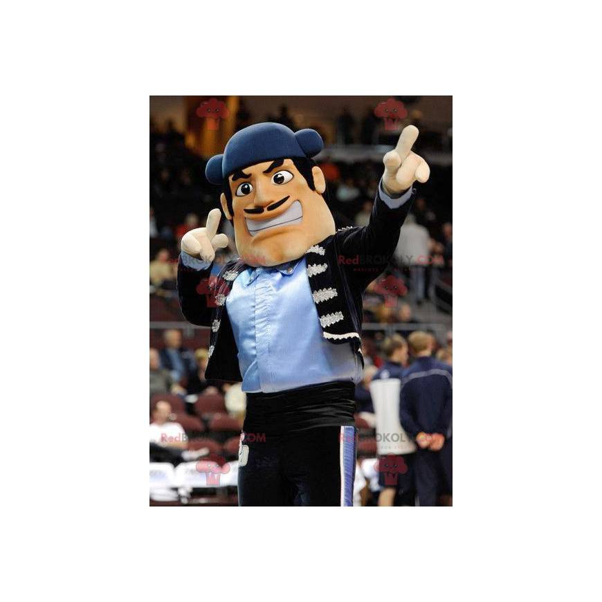 Mustached man toreador torero mascot - Redbrokoly.com