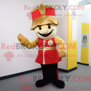 Goudkleurig mascottekostuum...