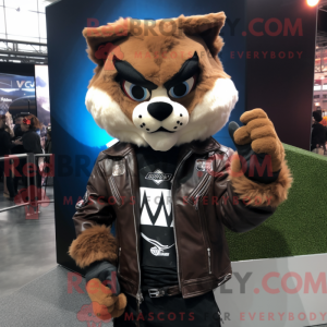 Brun Lynx maskot kostume...
