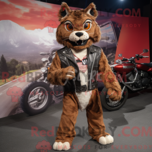 Bruin Lynx mascottekostuum...