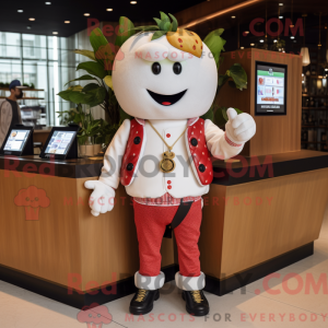 Cream Strawberry mascot...