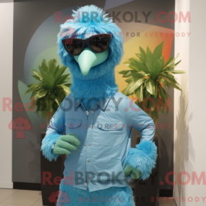 Cyan Emu máscara de máscara...