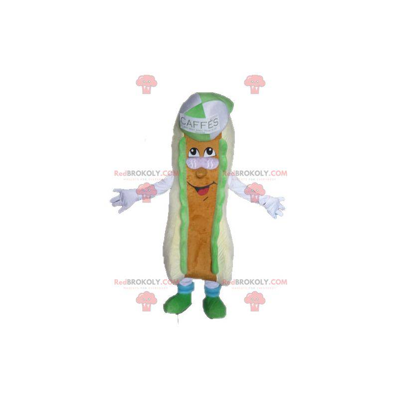 Mascotte panino gigante. Mascotte di hot dog - Redbrokoly.com