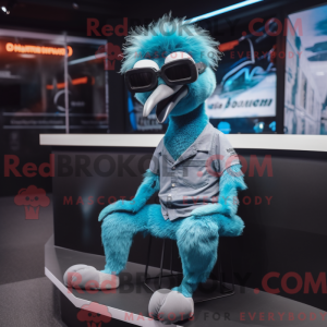 Cyan Emu máscara de máscara...