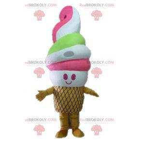 Maskot růžový kužel zmrzliny. Maskot zmrzliny - Redbrokoly.com